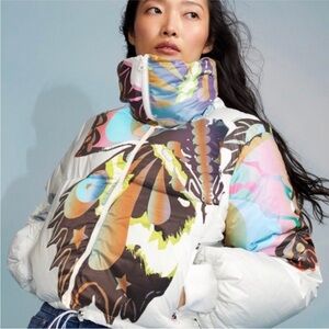 Cynthia Rowley Artistic Multicolor Puffer Jacket
